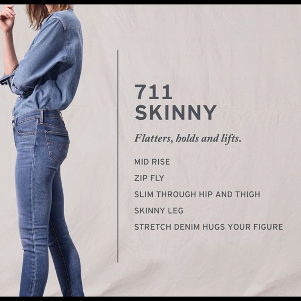 Levi’s 711 Skinny Ankle Jeans - Women’s Sz 12 (32 waist 28 long)